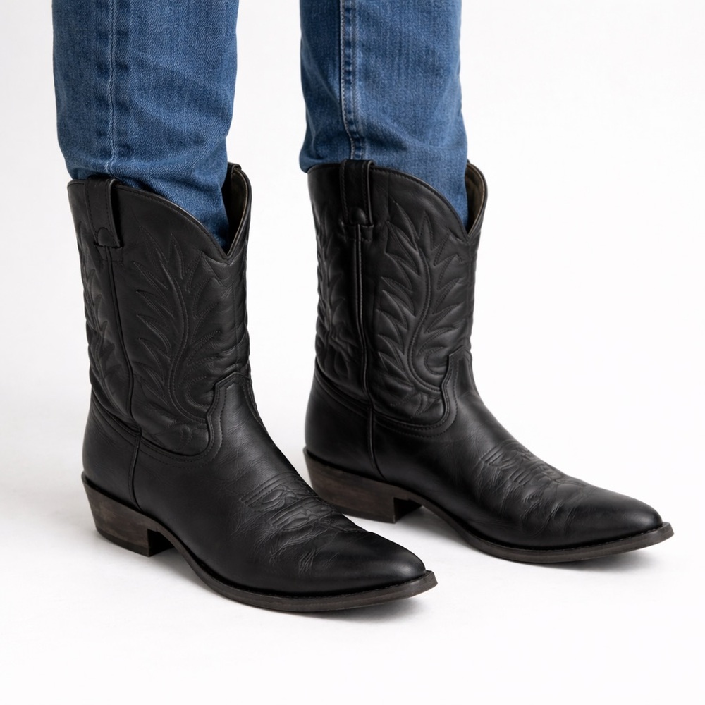 Size 9 Canada West Boots Men’s Manchester 6821 Black Western Cowboy Boots